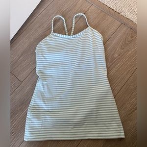 Lululemon striped spaghetti strap racer back tank top